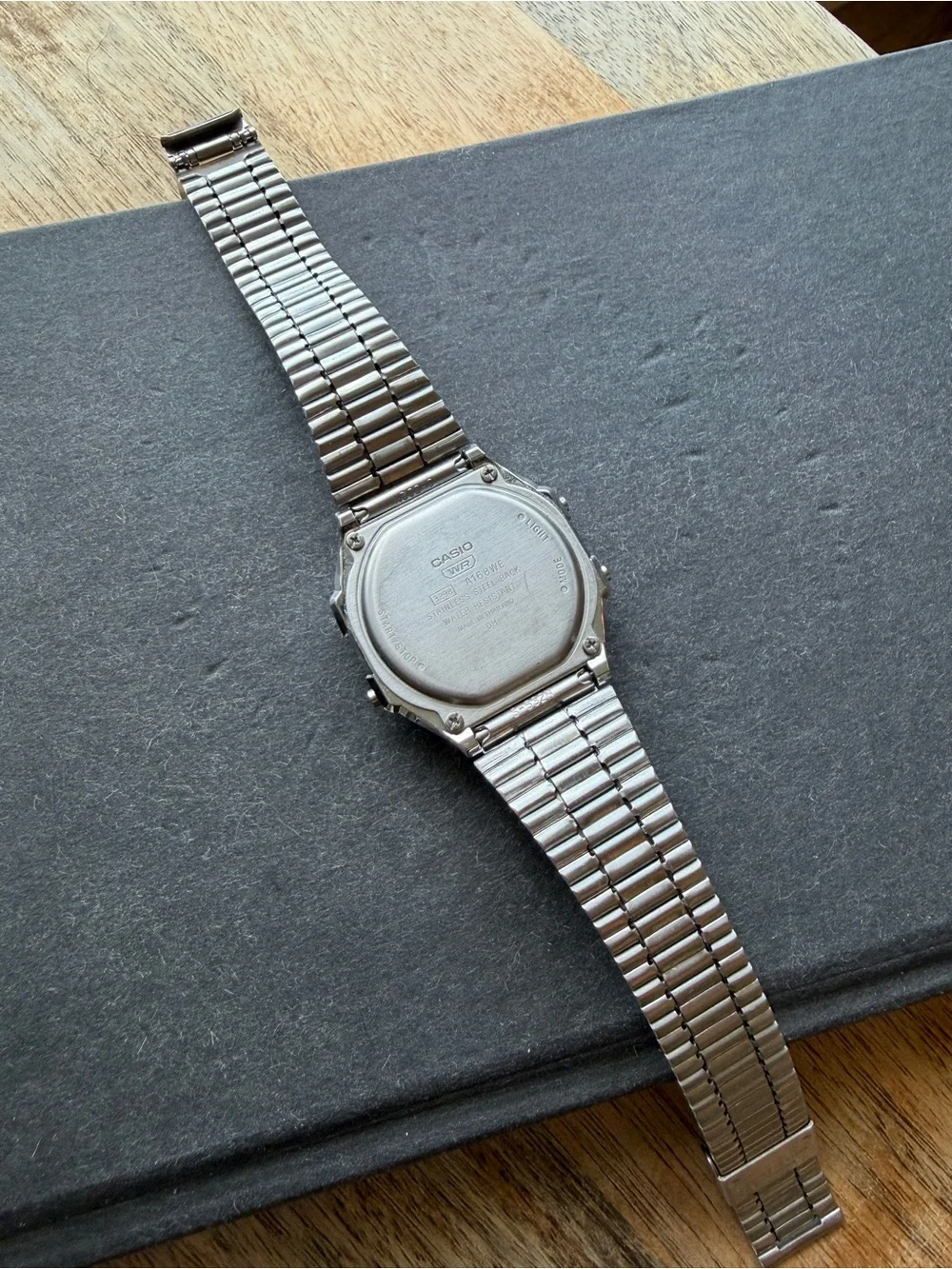 Casio Vintage A168WEF-5AVT — Silver Tone, Multicolor Houndstooth Dial
